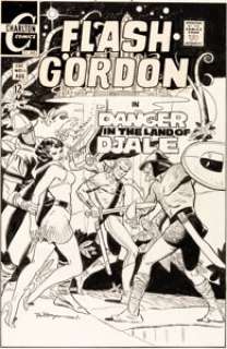 Boyette, Pat - Pat Boyette Flash Gordon #15 Cover Original Art (Charlton, 1969)....
