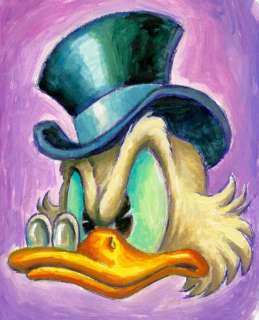 Joan Vizcarra | Uncle Scrooge: The Billionaire Duck’s Portrait - Original Painting - Joan Vizcarra - Acrylic Art - Original Artwork | Catawiki