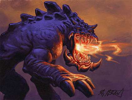 GREG HILDEBRANDT’S FIREMAW KAVU Painting | ComicConnect
