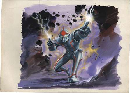 Toshio Okazaki hand-drawn Hand-Drawn Color Illustration "Ai no Senshi Rainbowman" | Mandarake (Big Web)