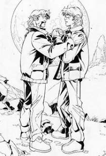 Salvador Larroca pencil - Larry Stucker ink - X-Men p22 - 11x17 inches - Salvador LARROCA - SPLASH PAGE - Uncanny X-MEN #391 - Page volante - Exemplaire unique - (2001)