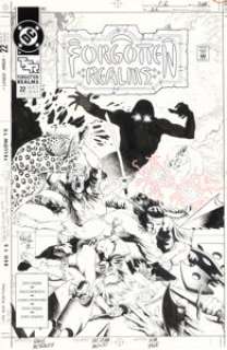 Morales, Rags - Rags Morales Forgotten Realms #22 Cover Original Art (DC, 1991)....