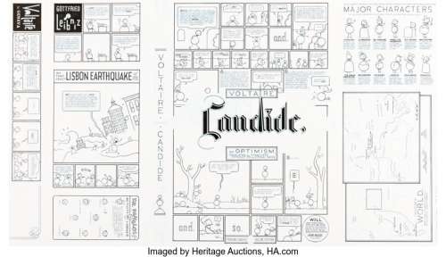 Ware, Chris - Chris Ware Candide: Or Optimism Wraparound Cover Original Art (Penguin Classics, 2005)....
