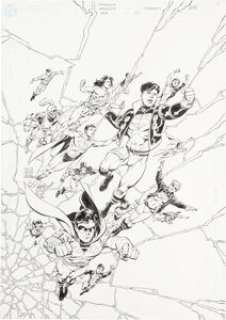 Grummett, Tom - Tom Grummett and Karl Kesel Superboy #61 Cover Original Art (DC, 1999)....