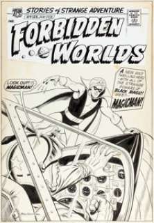Schaffenberger, Kurt - Kurt Schaffenberger (as Pete Costanza) Forbidden Worlds #125 Magicman Debut Cover Original Art (American Comics Gr...