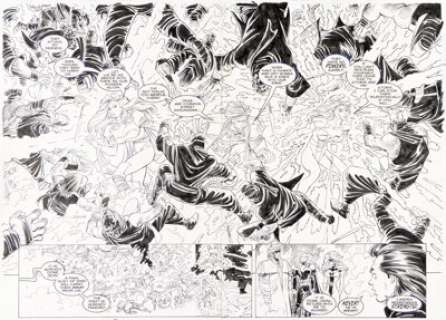 Romita Jr., John - John Romita Jr. and Joe Rubinstein X-Men Unlimited Double Splash Pages 25-26 Original Art (Marvel, 1994).... (Total: 2 Original Art)