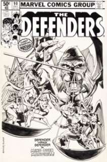 Buckler, Rich | Rich Buckler and Al Milgrom Defenders #90 Cover Original Art (Marvel, 1980).... | Heritage