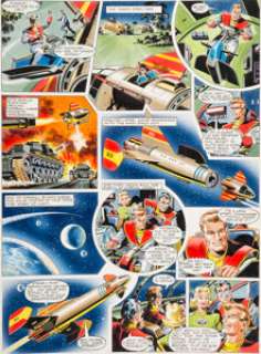 European Superhero Comic Artist | Mike Noble TV Century 21 #51 Fireball XL5 Story Page 2 Original Art (Century 21 Publications, 1966).... | Heritage