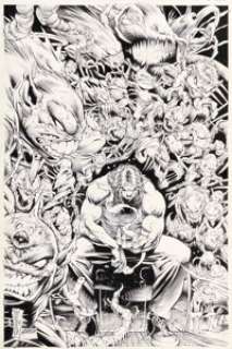 Keown, Dale - Dale Keown and Jason Gorder The Darkness #40 B Cover Original Art (Top Cow Comics, 1996)....