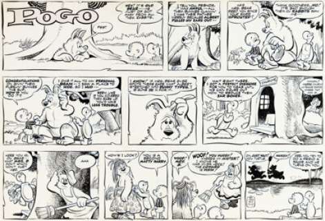Kelly, Walt | Walt Kelly Pogo Sunday Comic Strip Original Art (Hall Syndicate, 1958).... | Heritage