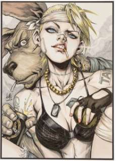 Stanley "Artgerm" Lau Tank Girl Illustration Original Art (2022)....