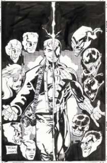 McDaniel, Scott - Scott McDaniel and Klaus Janson Spider-Man Unmasked Cover Original Art (Marvel 1996)....