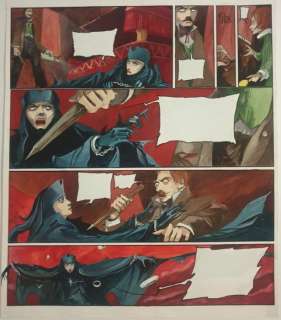 Croci, Pascal | Croci, Pascal - Sang domicile fixe - Planche originale en couleur direct à l’aquarelle - pour l’histoire "Sang domicile fixe" - (1995) | Catawiki