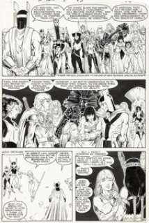 Arthur Adams, Mike Mignola, and Al Gordon - X-Men Annual #9 Story Page 45 Original Art (Marvel, 1985)....