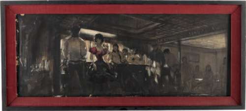 West Side Story (United Artists, 1961), Doc’s Drugstore Set Design Artwork by Boris Leven. | Heritage