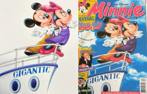 Ray Nicholson | Minnie GC MI1998-12 - Original Disney Mickey and Minnie Maus water colour drawing by Ray Nicholson | Catawiki