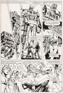 Frank Springer and Kim DeMulder - Transformers #2 Story Page 16 Original Art (Marvel, 1984).
