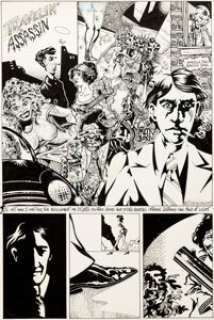 S. Clay Wilson - Zap Comix #9 Complete 6-Page Story "Travelin‘ Assassin" Original Art (Print Mint, 1978). (Total: 6 Original Art)