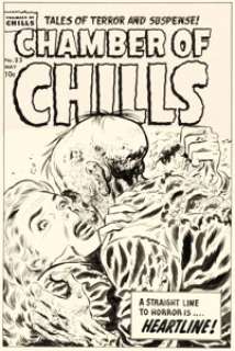 Lee Elias Chamber of Chills #23 Cover Original Art (Harvey, 1954). | Heritage