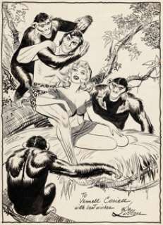 Bob Lubbers - Tarzan and Jane Illustration Original Art (c. 1950s).