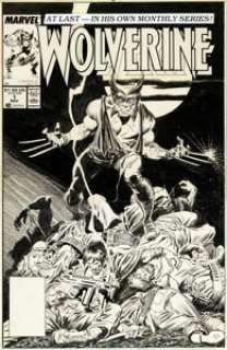 John Buscema Wolverine #1 Cover Original Art (Marvel, 1988).