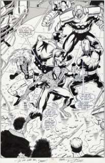 Ron Lim and Mark McKenna Spider-Man: Friends and Enemies #4 Splash Page 9 Original Art (Marvel, 1995).