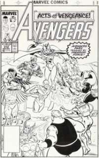 Paul Ryan and Tom Palmer The Avengers #312 Cover Original Art (Marvel, 1989).