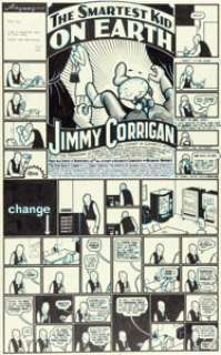 Chris Ware Acme Novelty Library #5 Jimmy Corrigan Story Pages Original Art (Fantagraphics, 1995).