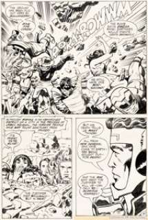 Jack Kirby and Vince Colletta The Forever People #3 Story Page 8 Original Art (DC, 1971).