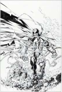 Greg Capullo and Danny Miki Spawn #135 Cover Original Art (Image, 2004).