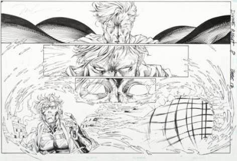 Jim Lee and Richard Bennett Divine Right #8 Story Page 17 Original Art (Image, 1999).