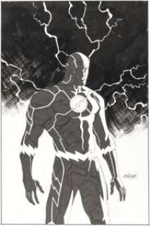 Dave Johnson The Flash #8 Variant Cover Original Art (DC, 2016).