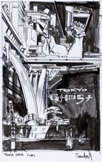 Sean Gordon Murphy Tokyo Ghost Deluxe Edition Hardcover Front Cover Original Art (Image, 2022). (Total: 2 Original Art)