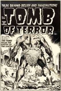 Warren Kremer Tomb of Terror #1 Cover Original Art (Harvey, 1952).