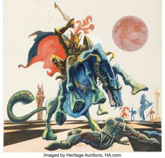 Philippe Druillet John Carter, Échec Sur Mars #5 Cover Original Art (Edition Spéciale, 1971).