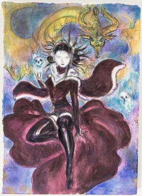 Yoshitaka Amano Magic: The Gathering Liliana Vess Unused Illustration Original Artwork (2025). | Heritage