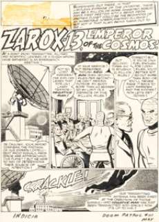 Bruno Premiani The Doom Patrol #111 Story Page 1 Original Art (DC, 1967).