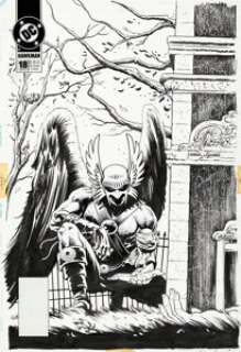 Steve Lieber and Paul Guinan Hawkman #18 Cover Original Art (DC, 1995).