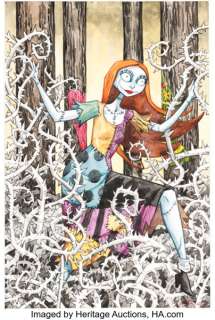 Jill Thompson Long Live the Pumpkin Queen: Tim Burton‘s The Nightmare Before Christmas - The Graphic Novel Cover Original Art (Dynamite Entertainment, 2025).