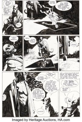 Mike Mignola Hellboy: The Corpse and the Iron Shoes Story Page 23 Original Art (Dark Horse, 1996).