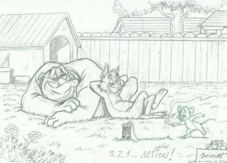 Bernat, Serrat | Bernat, Serrat - Original drawing - Tom and Jerry | Catawiki