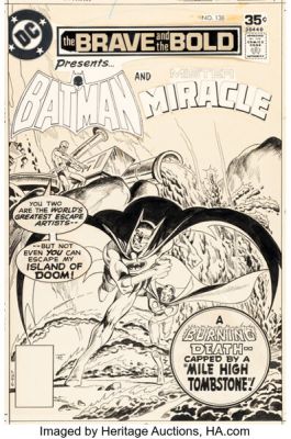 Jim Aparo The Brave and the Bold #138 Batman and Mister Miracle Cover Original Art (DC, 1977).