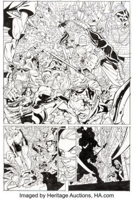Steve Skroce and Scott Hanna The Uncanny X-Men #361 Story Page 18 Original Art (Marvel, 1998). | Heritage