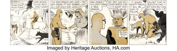 Wilson McCoy The Phantom Daily Comic Strip Original Art dated 4-7-61 (King Features Syndicate, 1961).