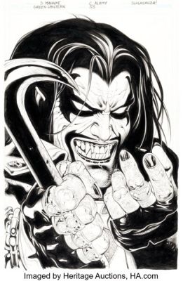 Doug Mahnke Green Lantern #55 Lobo Variant Cover Original Art (DC, 2010). | Heritage