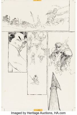 Frank Miller Ronin #5 Story Pages 20-21 Original Art (DC, 1983). (Total: 2 Original Art) | Heritage