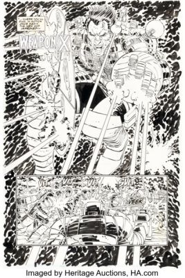 John Romita Jr. Cable - Blood and Metal #1 Weapon X (Garrison Kane) Story Page 17 Original Art (Marvel, 1992). | Heritage