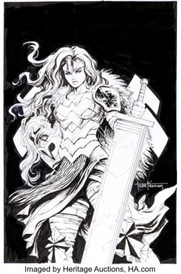 Tyler Kirkham Absolute Wonder Woman #4 Variant Cover Original Art (DC, 2024). | Heritage
