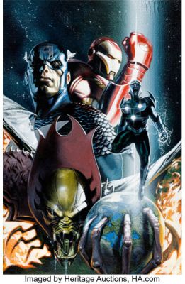 Gabriele Dell’Otto What If? Annihilation #1 Cover Painting Original Art (Marvel, 2008). | Heritage