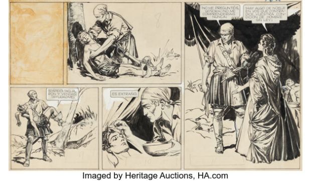 Jose Luis Salinas Hernan El Corsario Story Page 162 Original Art (Patoruzu, 1940).